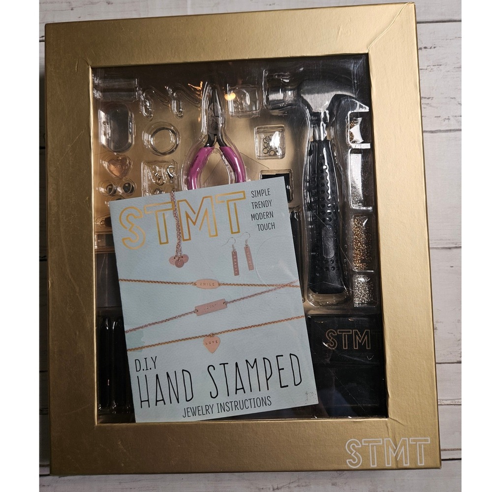 STMT DIY Hand Stamped Jewelry Kit Personalized Metal Craft Set with Tools Extras